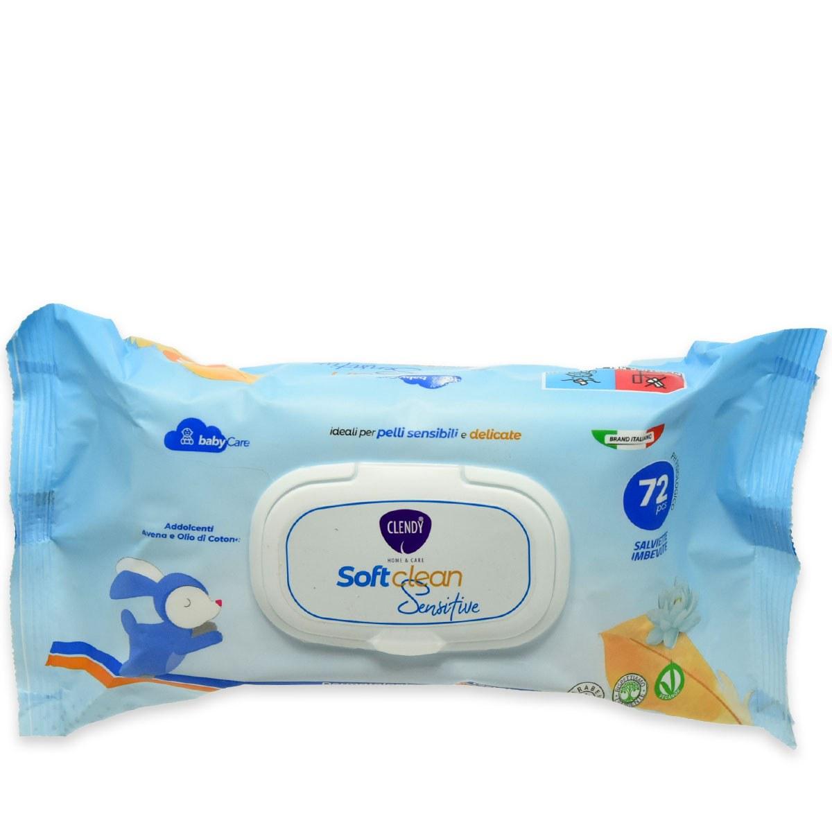 Clendy salviette imb.pelli delicate baby cuddles 72pz