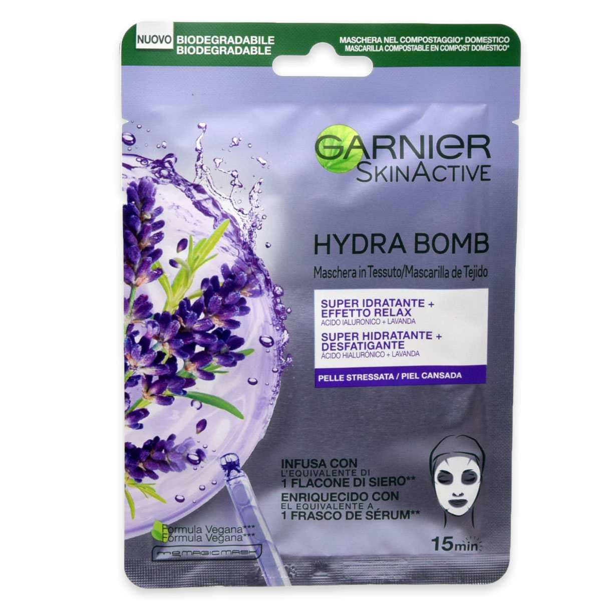 Garnier skin active maschera in tessuto lavanda