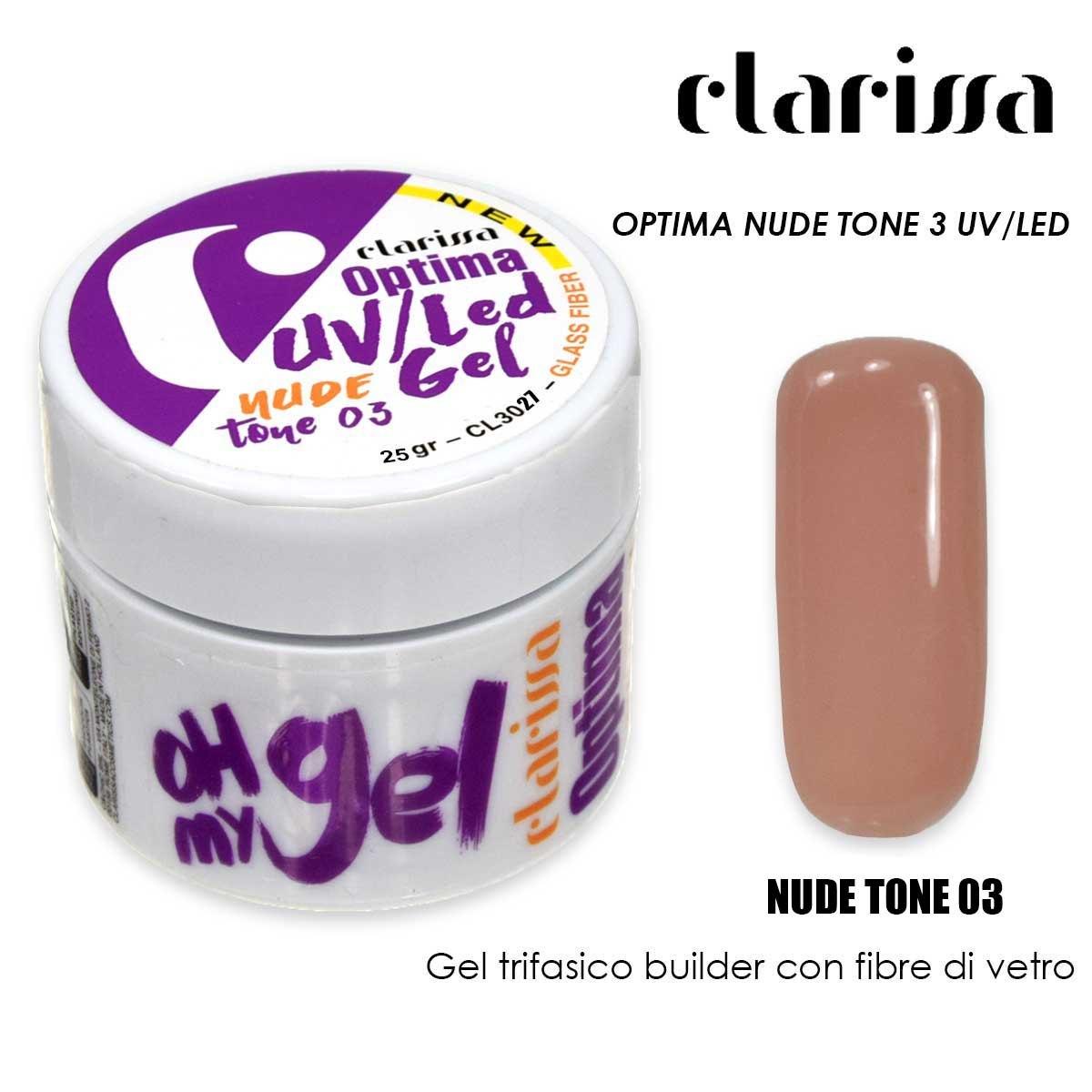 Clarissa optima gel nude tone 3 uv/led 25 gr