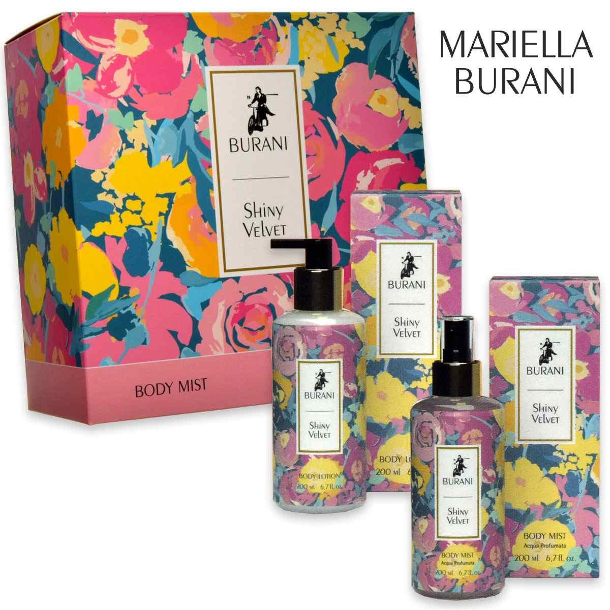 Burani acqua profumata 200 ml + body lotion 200 ml shiny velvet