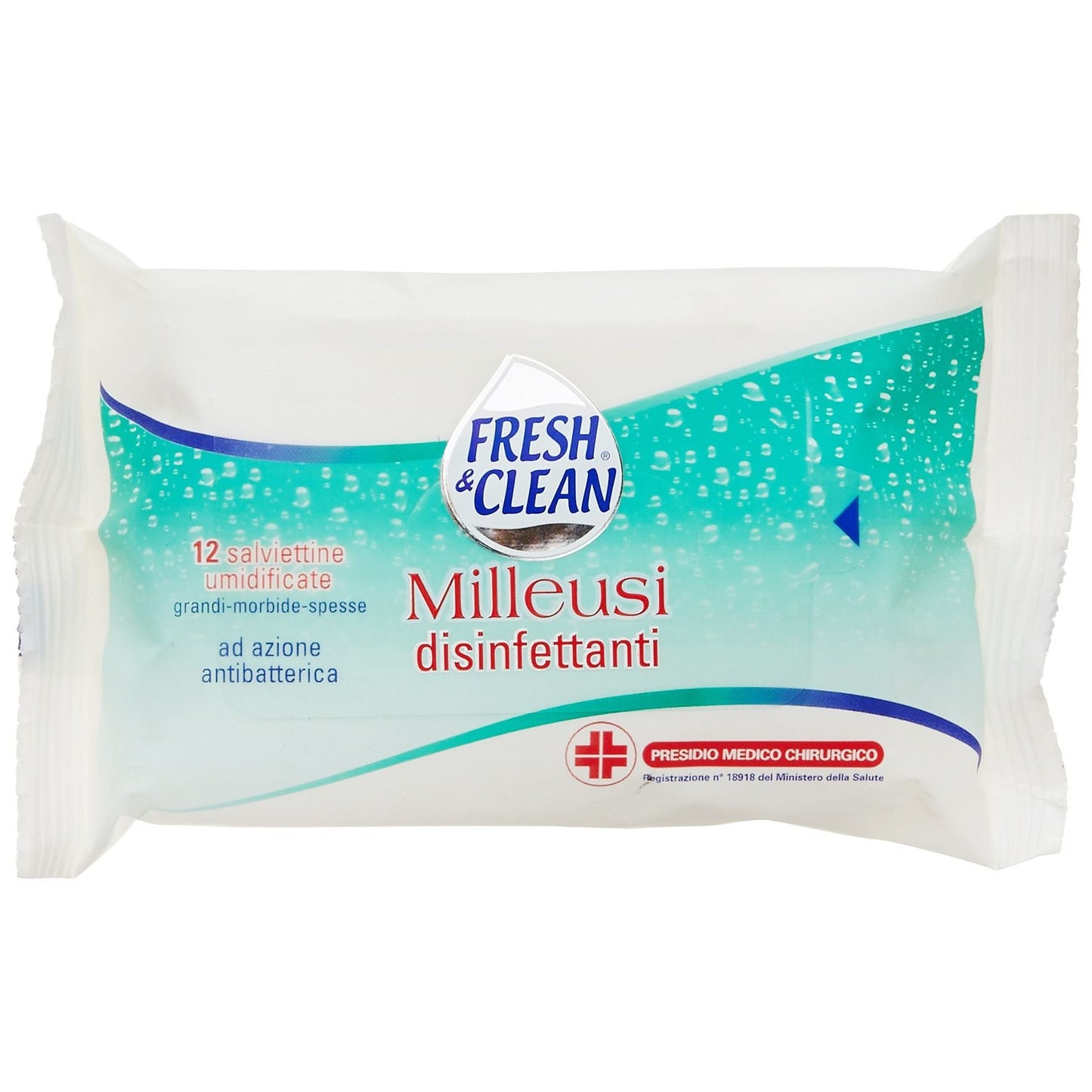 Fresh & clean Fresh e Clean Salviettine Milleusi Disinfettanti - 12pz