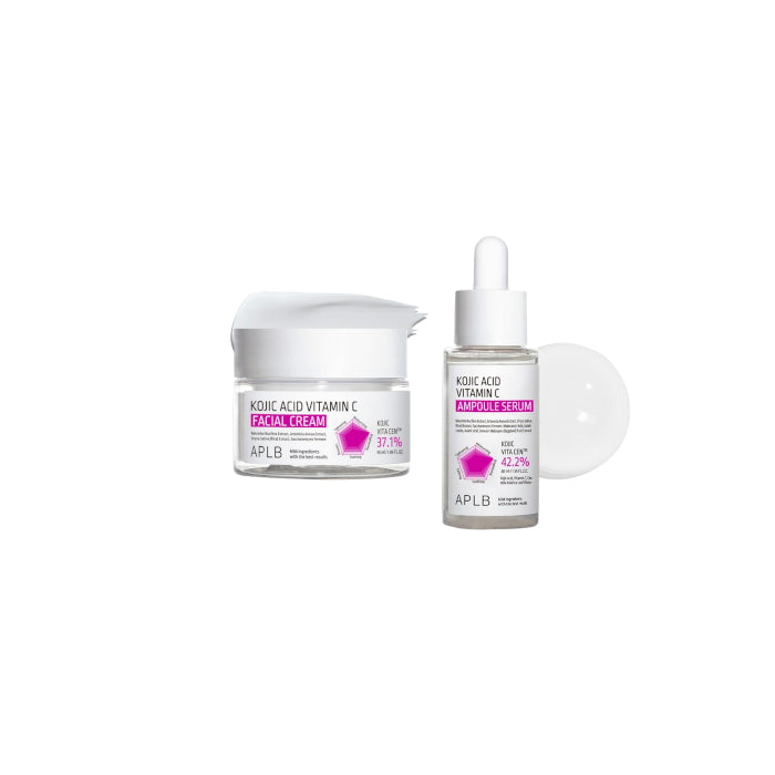 Wholesale APLB - Kojic Acid Vitamin C Ampoule Serum - 40ml & Facial Cream - 55ml Set | Carsha