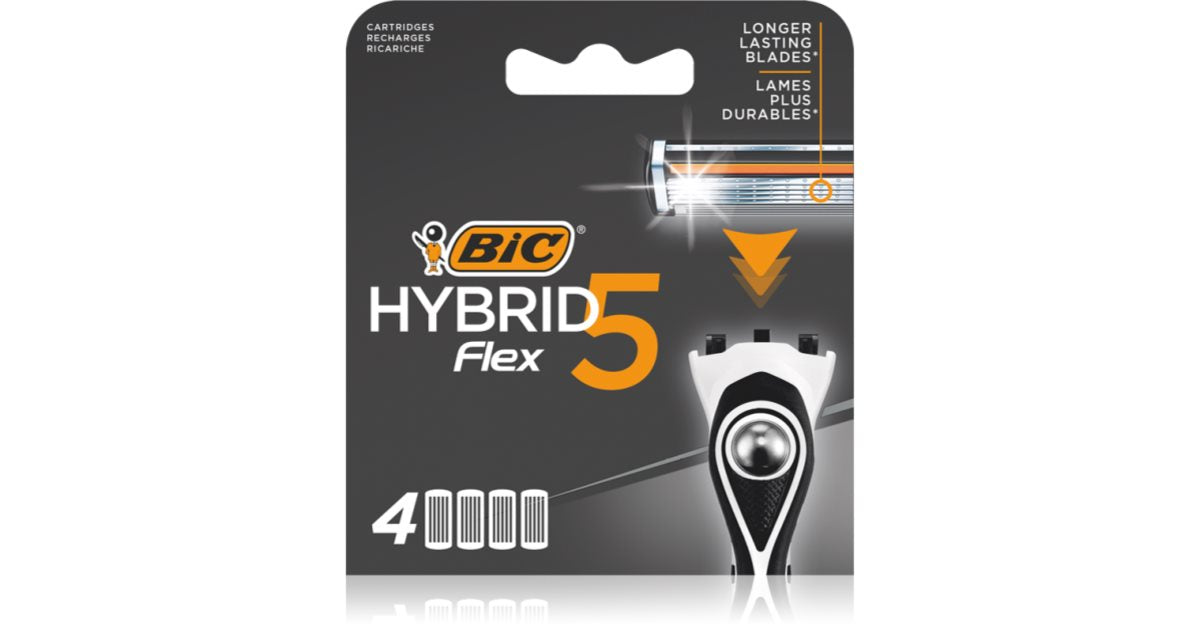 Bic lame ricariche rasoio hybrid5 flex 5 lame 4 pz.