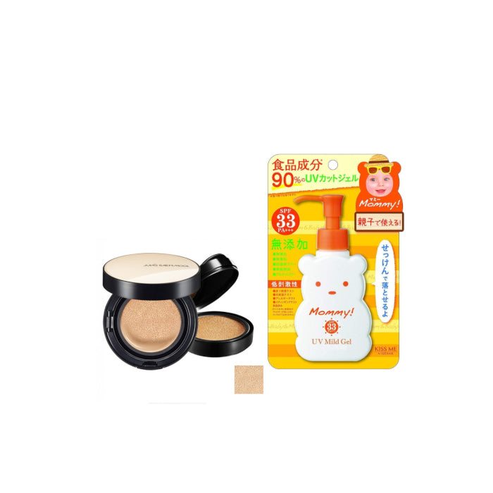 Wholesale ISEHAN - Kiss Me Mommy UV Mild Gel SPF33 PA+++ - 100ml X Jung Saem Mool - Essential Skin Nuder Cushion - 14g+14g - Light | Carsha