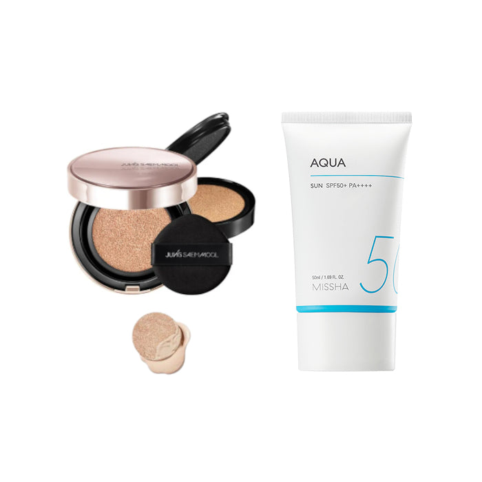 Wholesale Jung Saem Mool - Masterclass Radiant Cushion - Cushion 15g + Refill 15g - N1 Ivory 1ea + MISSHA - All-Around Safe Block Aqua | Carsha