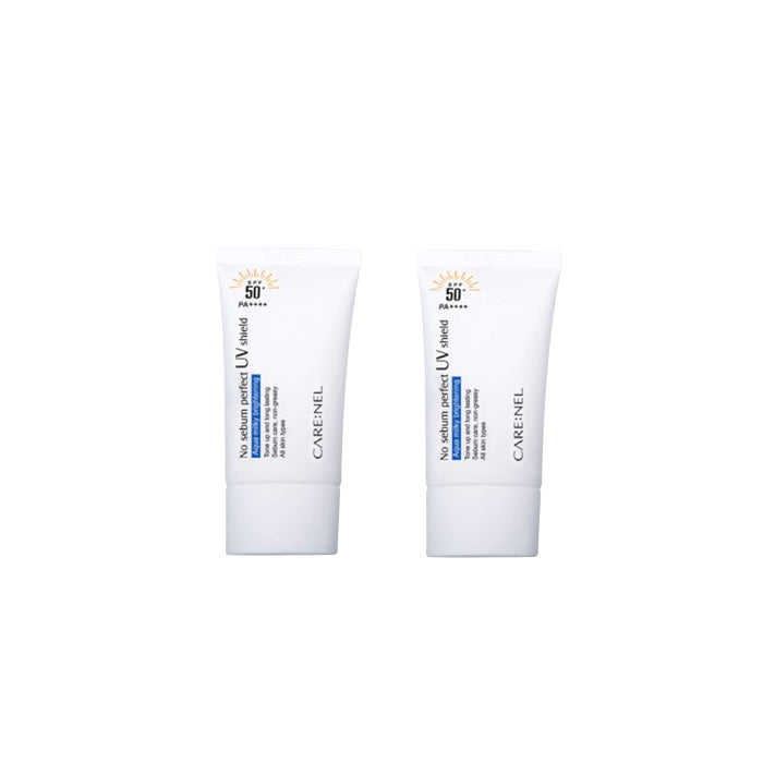 Wholesale CARE:NEL No Sebum Perfect UV Shield SPF50+ PA++++ - 50ml 2ea Set | Carsha