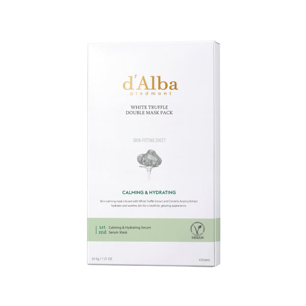 Wholesale d'Alba - White Truffle Double Mask Pack Calming& Hydrating - 34.5g*4EA | Carsha
