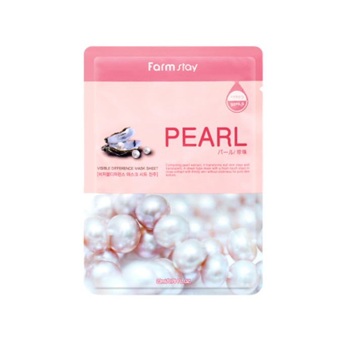 Wholesale Farm Stay - Visible Difference Mask Sheet - Pearl - 1pc | Carsha