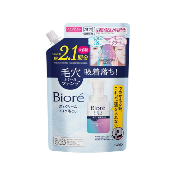 Wholesale Kao - Biore Foam Cream Makeup Remover Refill Large Capacity - 355ml | Carsha