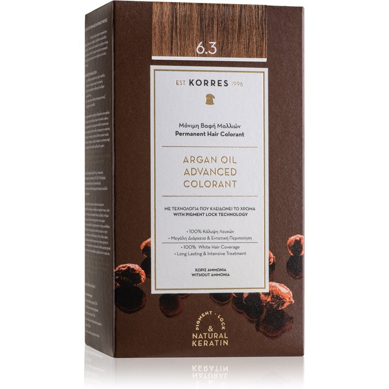 Wholesale Colorazione Permanente Con Olio Di Argan Korres - 6.3 BIONDO MIELE DORE | Carsha
