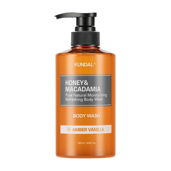 Wholesale KUNDAL - Honey & Macadamia Pure Body Wash - 500ml - Amber Vanilla | Carsha