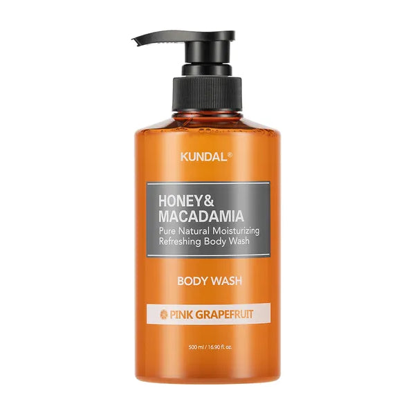 Wholesale KUNDAL - Honey & Macadamia Pure Body Wash - 500ml - Pink Grapefruit | Carsha