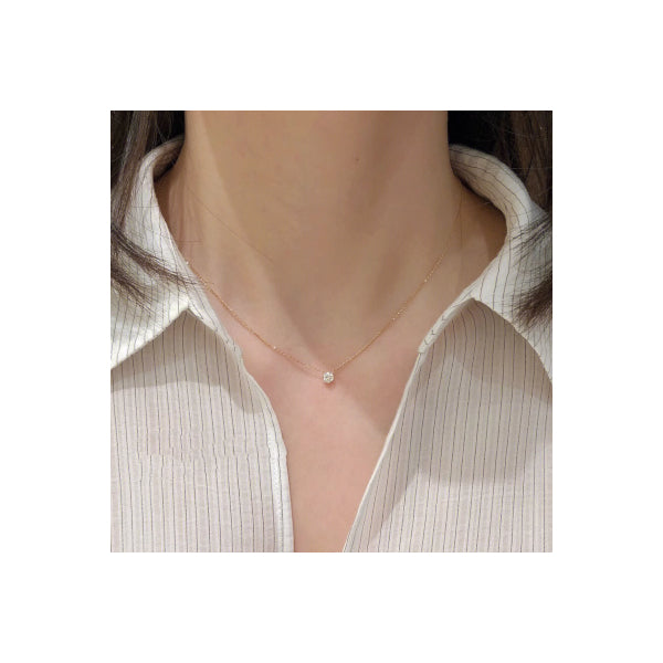 Wholesale MsBlossom - Sterling Silver Rhinestone Pendant Necklace - 36cm + 5cm - One color | Carsha