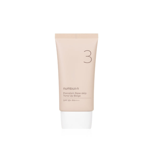 Wholesale numbuzin - No.3 Porcelain Base-skip Tone Up Beige SPF50+ PA++++ - 50ml | Carsha