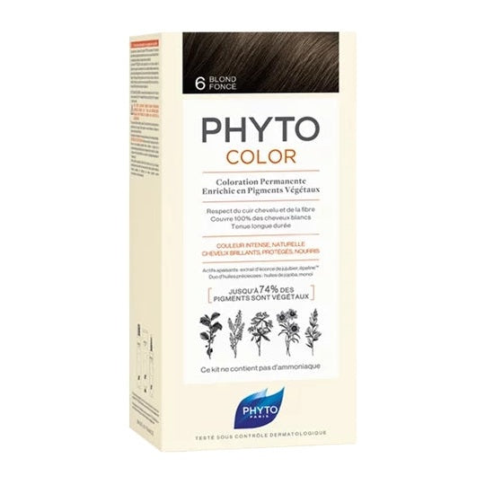 Wholesale Phyto Color Colorazione Permanente Arricchita con Pigmenti Vegetali 6 Biondo Scuro | Carsha