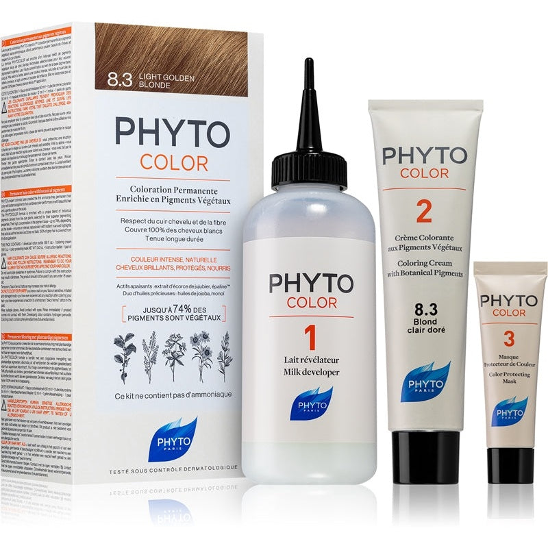 Wholesale Phyto Color Colorazione Permanente Arricchita con Pigmenti Vegetali 8.3 Biondo Chiaro Dorato | Carsha