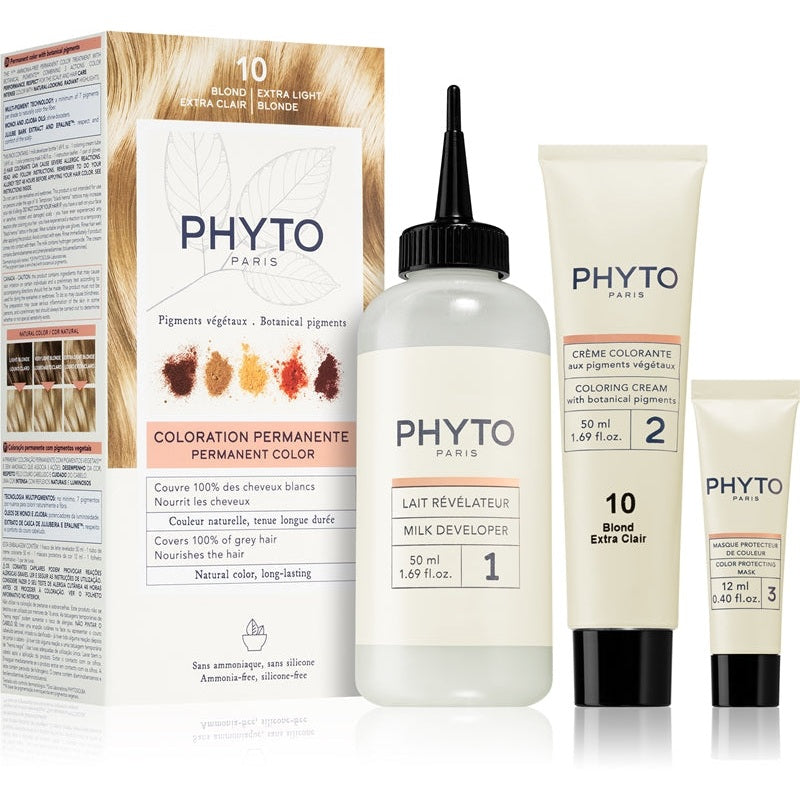 Wholesale Phyto Color Colorazione Permanente Arricchita con Pigmenti Vegetali 10 Biondo Extra Chiaro | Carsha