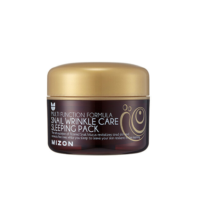 Mizon Maschera da notte rigenerante con secrezione di lumaca 50% per il ringiovanimento e la nutrizione della pelle (impacco a pelo per la cura delle rughe della lumaca) 80 ml