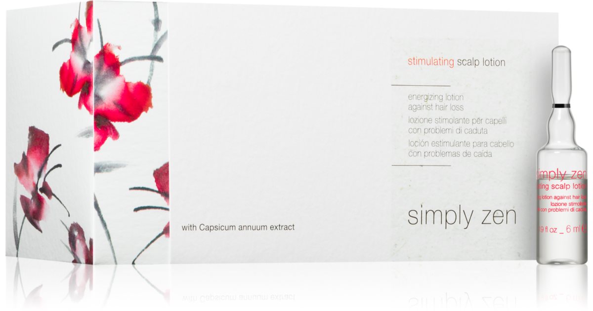 Simply Zen, stimolante, lozione per il trattamento del cuoio capelluto senza risciacquo, anticaduta, 6 ml