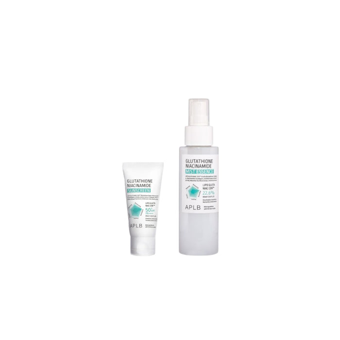 Wholesale APLB - Glutathione Niacinamide Mist Essence - 105ml 1ea + Glutathione Niacinamide Sunscreen SFP50+ PA++++ - 40ml 1ea Set | Carsha
