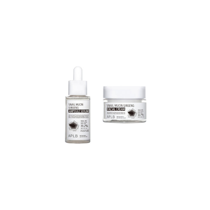 Wholesale APLB - Snail Mucin Ginseng Ampoule Serum - 40ml + Facial Cream - 55ml Set | Carsha