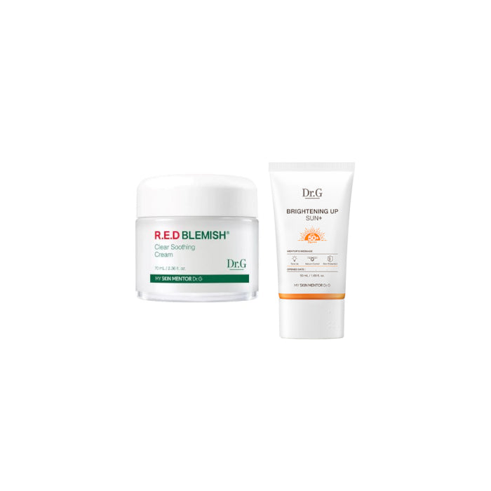 Wholesale Dr.G - R.E.D Blemish Clear Soothing Cream - 70ML - 70ml - White 1ea + Brightening Up Sun+ SPF50+ PA+++ - 50ml 1ea set | Carsha