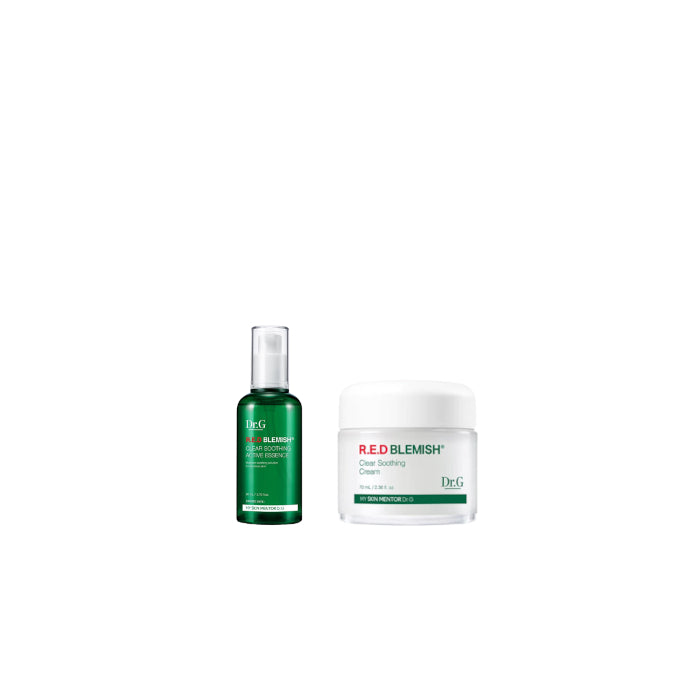 Wholesale Dr.G - R.E.D Blemish Clear Soothing Cream - 70ML 1ea + R.E.D Blemish Clear Soothing Active Essence - 80ml 1ea Set | Carsha