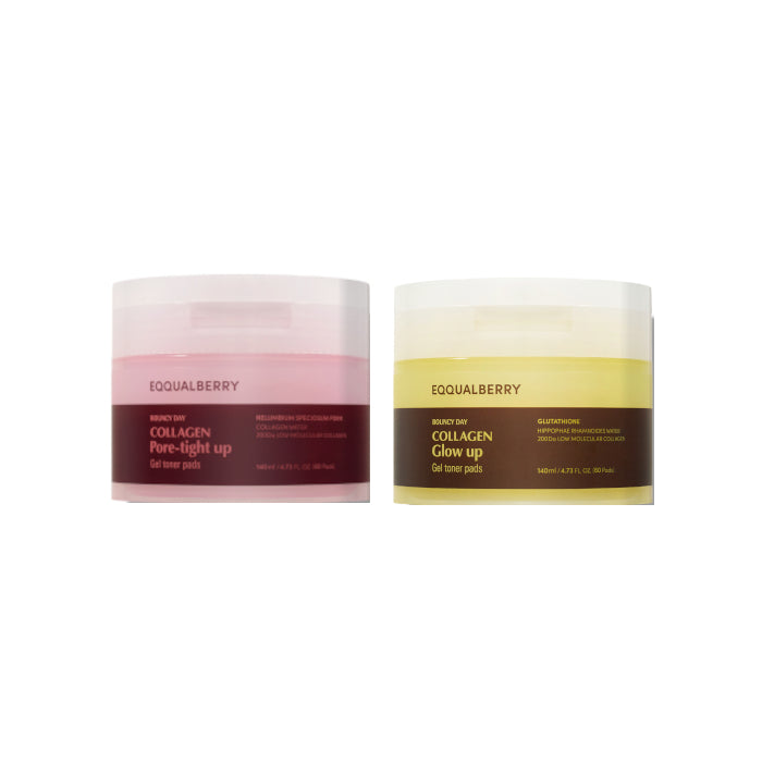 Wholesale EQQUALBERRY - Collagen Pore-Tight Up Gel Toner Pads - 140ml/60pads 1ea X Collagen Glow Up Gel Toner Pads - 140ml/60pads... | Carsha