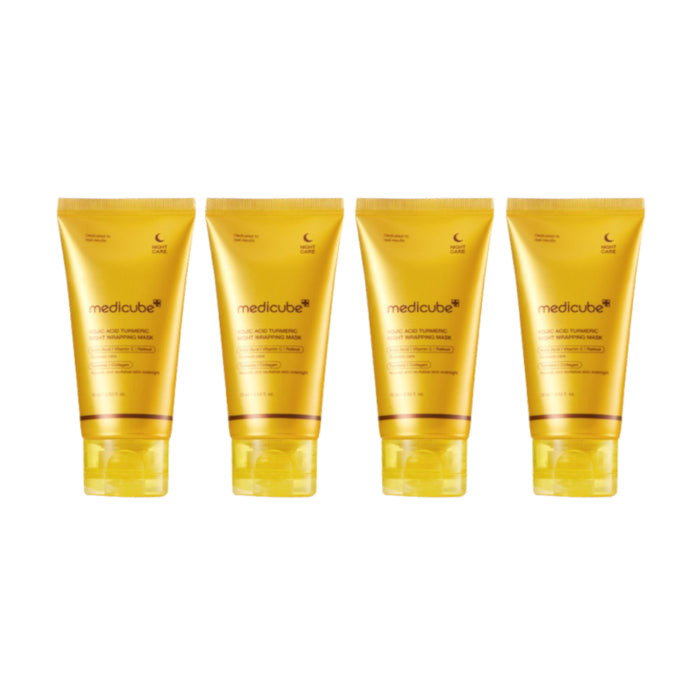 Wholesale medicube - Kojic Acid Turmeric Night Wrapping Mask - 75ml 4ea Set | Carsha