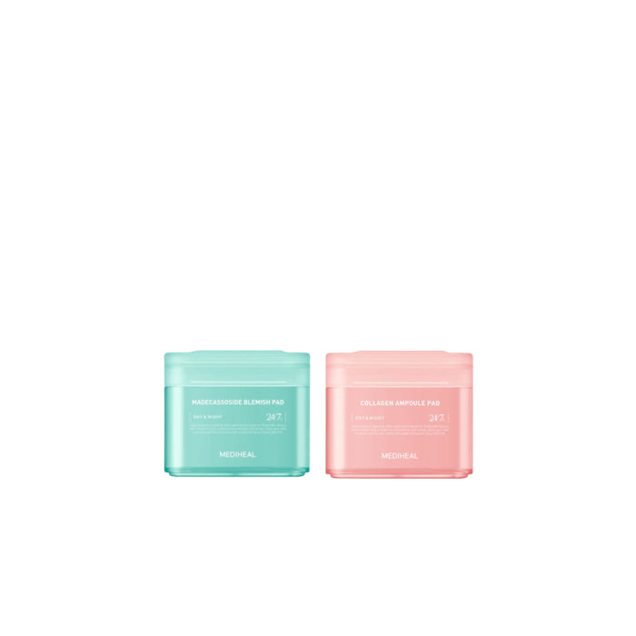 Wholesale Mediheal - Madecassoside Blemish Pad - 100ea 1ea + Collagen Ampoule Pad - 100ea 1ea Set | Carsha