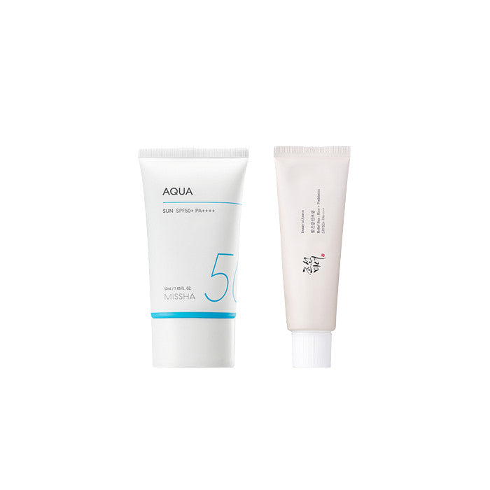 Wholesale BEAUTY OF JOSEON - Relief Sun : Rice + Probiotic SPF50+ PA++++ - 50ml X MISSHA - All-Around Safe Block Aqua Sun SPF50+ PA++++... | Carsha