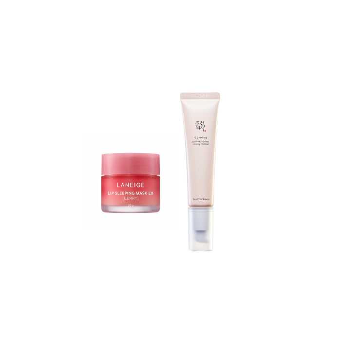 Wholesale LANEIGE - Lip Sleeping Mask EX - 20g - Berry 1ea + BEAUTY OF JOSEON - Revive Eye Serum : Ginseng + Retinal - 30ml 1ea Set | Carsha