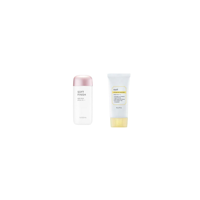 MISSHA All-Around Safe Block Soft Finish Sun Milk SPF50+ PA+++ - 70ml X Dear; Klairs - All-day Airy Sunscreen SPF50+ PA++++ - 50g