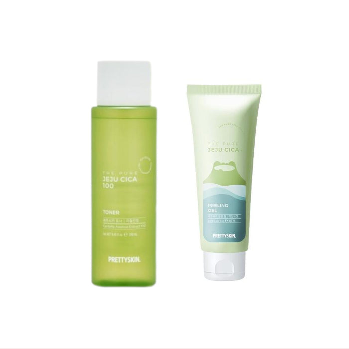 Wholesale PRETTYSKIN - The Pure Jeju Cica 100 Toner - 250ml 1ea + Peeling Gel - 150ml 1ea Set | Carsha