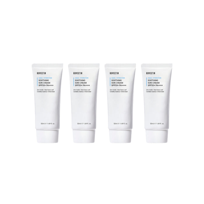 Wholesale ROVECTIN - Aqua Soothing Sun Cream SPF50+ PA++++ New Version of Skin Essentials Aqua Soothing UV Protector - 50ml 4ea Set | Carsha