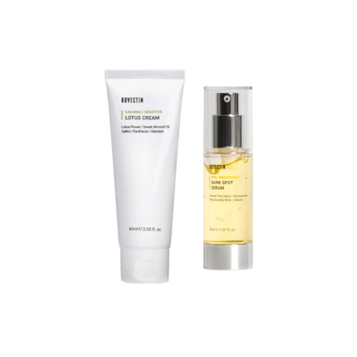 Wholesale ROVECTIN - Calming Lotus Cream - 60ml + Vita Dark Sport Serum - 30ml Set | Carsha