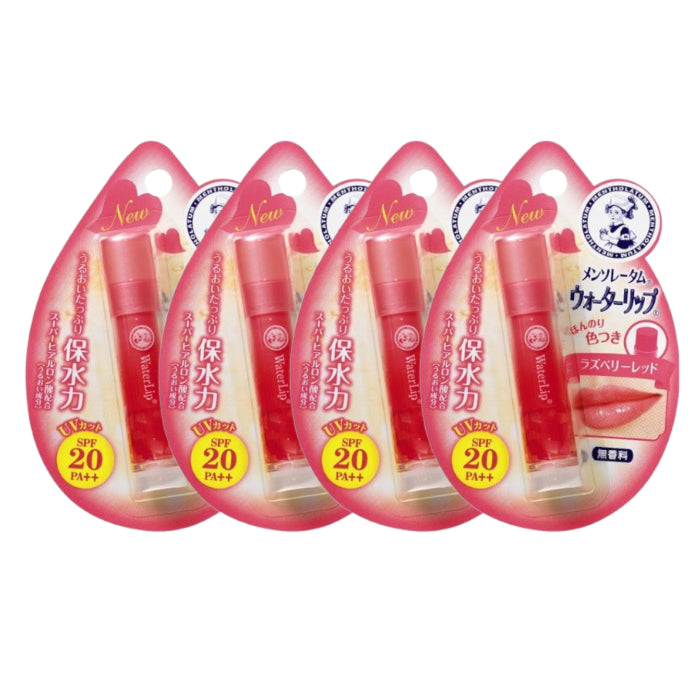 Wholesale Rohto Mentholatum - Water Lip Colour Balm SPF 20 PA++ - 1pc - Raspberry Red 4ea Set | Carsha