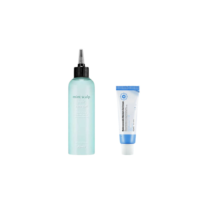 Wholesale A'PIEU - Mint Scalp Hair Vinegar - 200ml X A'PIEU - Madecassoside Moisture Gel Cream - 50ml | Carsha