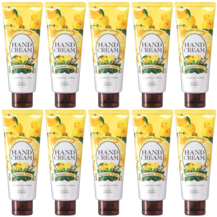 Kose - Precious Garden Hand Cream - Yuzu - 70g (10ea) Set