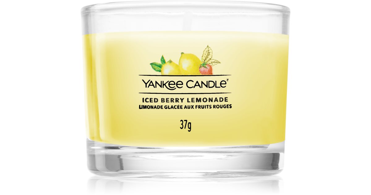Yankee Candle Candela votiva in vetro Limonata di Frutti di Bosco in Ghiaccio 37 g