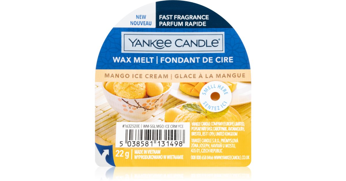 Yankee Candle Gelato di mango (sciolto in cera) 22 g
