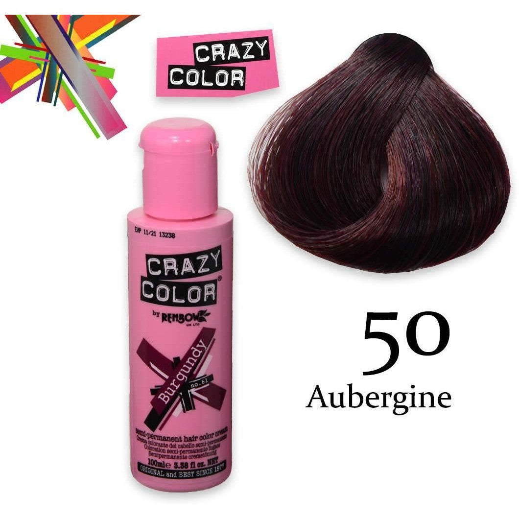 Wholesale Crazy color semipermanente 100 ml aubergine | Carsha
