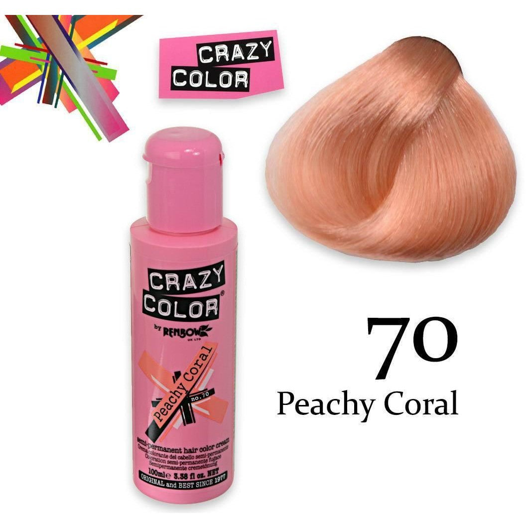 Wholesale Crazy color semipermanente 100 ml peachy coral | Carsha