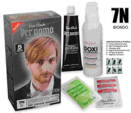 Renee blanche uomo crema colorante 7n biondo