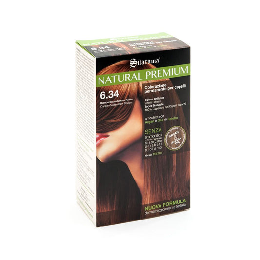 Wholesale Natural Premium Tinta Permanente Crema 6 34 Biondo Scuro Dorato Ramato | Carsha