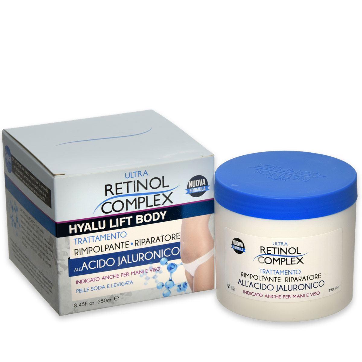Wholesale Retinol complex trattamento corpo rimpolpante all'acido jaluronico 250 ml | Carsha