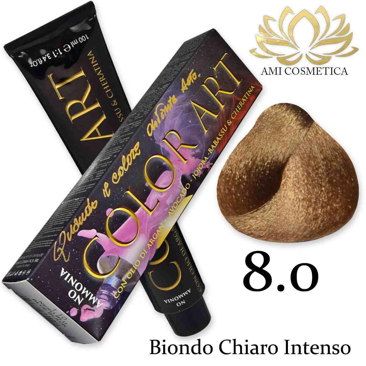 Wholesale Color art senza ammoniaca 100 ml 8.0 biondo chiaro intenso | Carsha