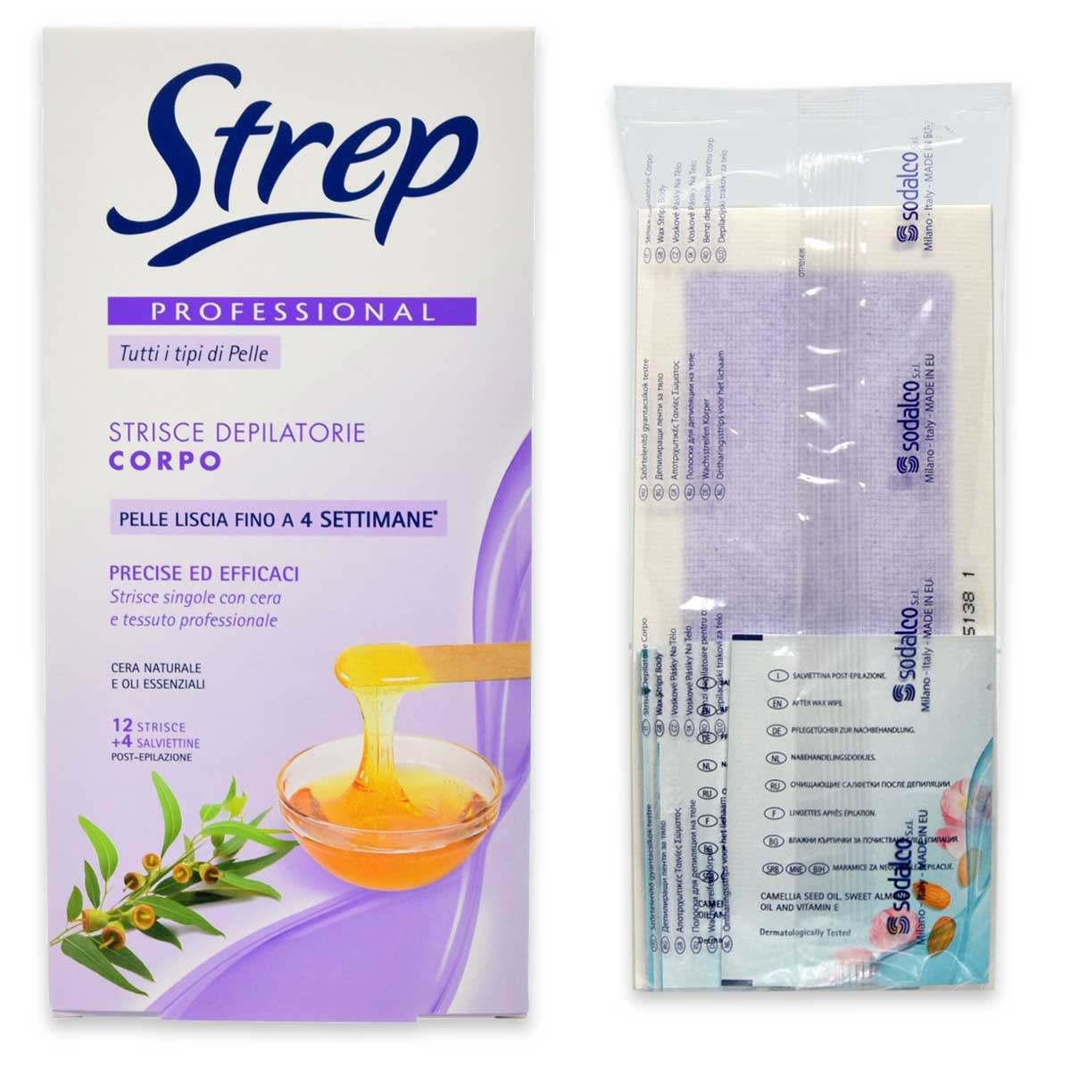 Strep strisce 12 strisce depilatorie corpo