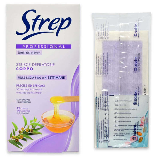 Strep strisce 12 strisce depilatorie corpo