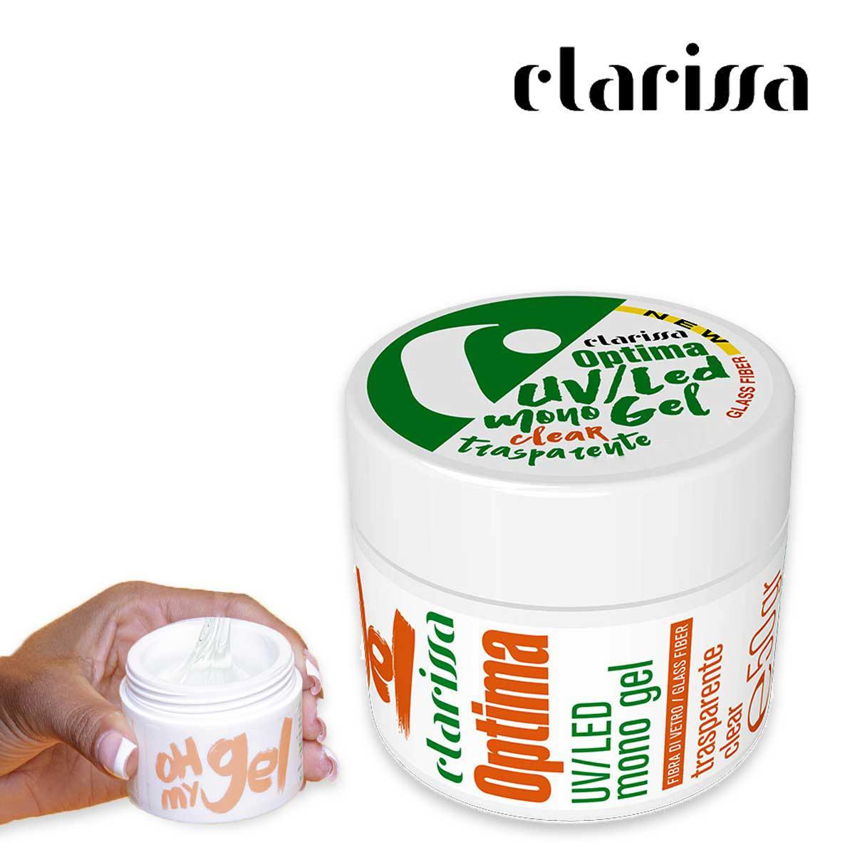 Wholesale Clarissa optima uv/led monogel trasparente fibra di vetro 14 gr | Carsha